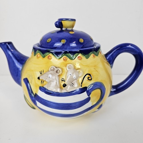 Rayware teapot yellow blue - rayware, &